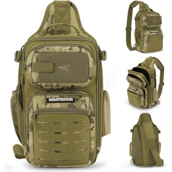 Tactical Sling Tackle Bag-Lightweight Fishing Backpack Storge - Picture 2 of 14